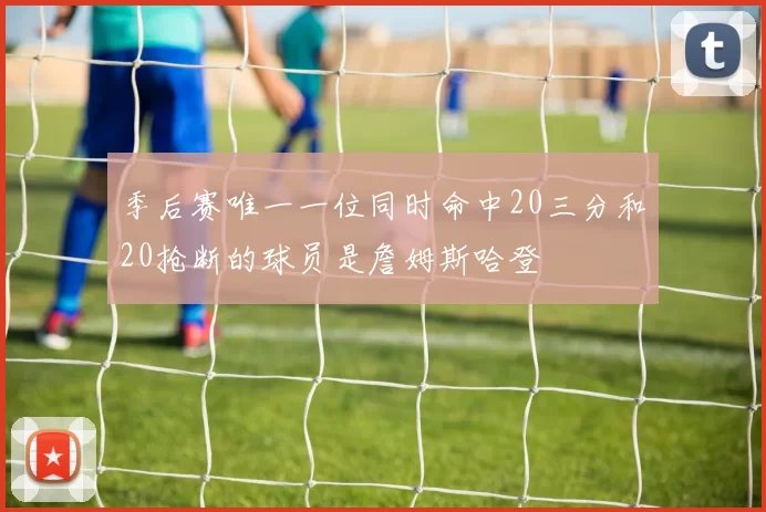 季后赛唯一一位同时命中20三分和20抢断的球员是詹姆斯哈登
